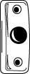 Narrow Door Jamb Push Button, Chrome 7⁄8" x 23⁄4"