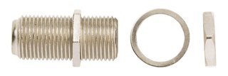 1GHz Female-to-Female F-Type Coaxial Adapter, Card of 10